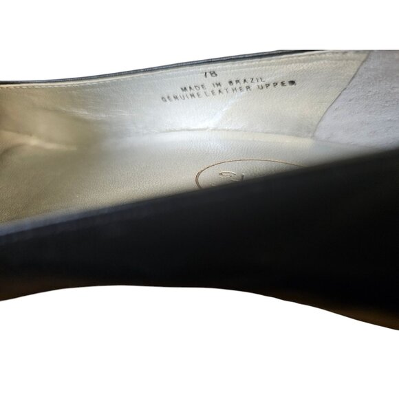 Talbots Womens 2.5" Pumps Black Genuine Leather Made In Brazil Size 7B - Picture 2 of 15